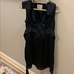 Navy dress with bow